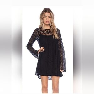 FREE PEOPLE Rodeo Bella Dress in Black SIZE S